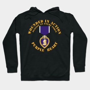 Wounded in Action - Purple Heart V1 Hoodie